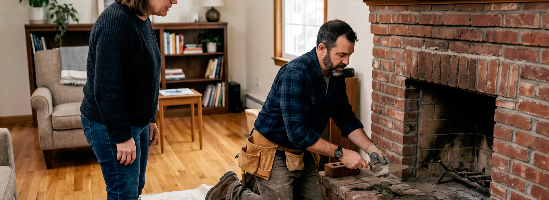 Brick Fireplace Repair in Inglewood
