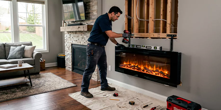 Fake Fireplace and Faux Insert Installation Inglewood