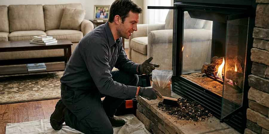 Sand and Embers for Gas Fireplace Inglewood